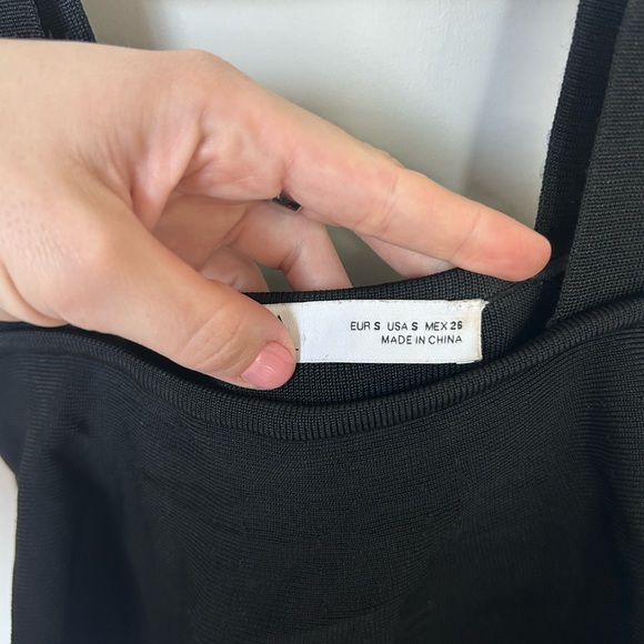 Zara Black Ruffle Crop Top - Picture 4 of 4